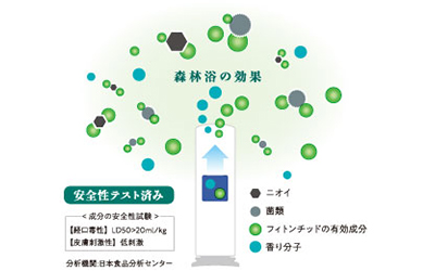 森林浴の効果 安全性テスト済み 経口毒性LD50＞20ml／kg  皮膚刺激性低刺激